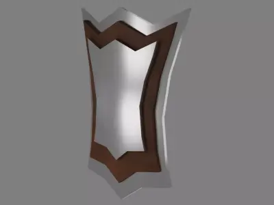Stylized Tower Shield Game Asset Low-poly 3D model