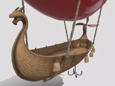 Airship Low-poly 3D model get