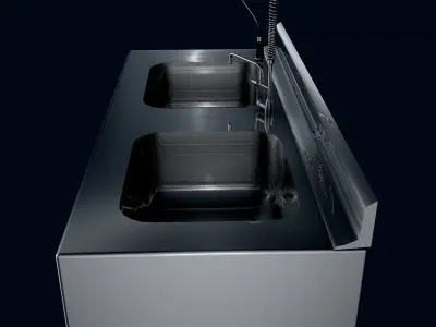 INDUSTRIAL KITCHEN  DISHING UNIT 3D model