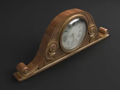 Carved clock 3D model