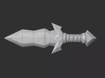 Stylized Low Poly Dagger - Game-Ready Fantasy Weapon  Low-poly 3D model