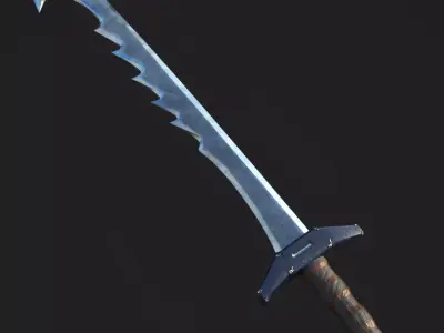 Medieval sword 3d model Low-poly 3D model buy