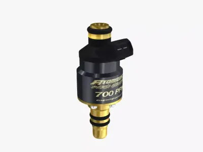 Billet Atomizer3 Fuel Injector - 700 PPH Low-poly 3D model