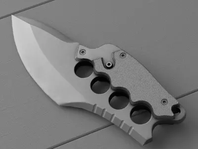 Combat hunter knife low poly Low-poly 3D model