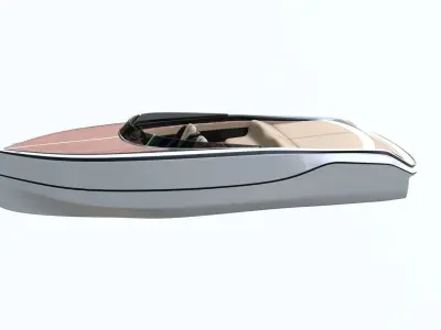 Zagato Electric Boat Low-poly 3D model
