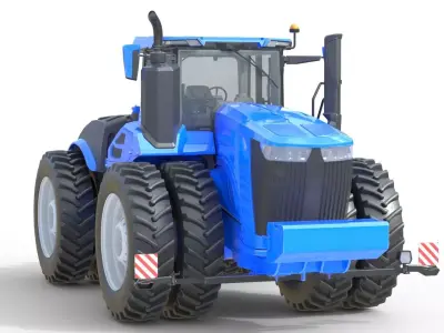 Agricultural Tractor Wheeled   Low-poly 3D model
