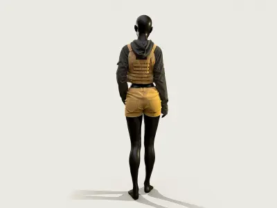 Army Girl 3D model