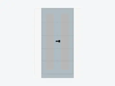 Cabinet - Metal - Locka - Visible Low-poly 3D model