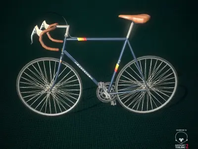 Low poly vintage bicycle Low-poly 3D model