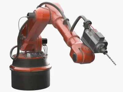 Industrial Robot 1 Textured 3D model