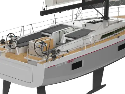 Beneteau Oceanis 51 Sailing Yacht 3D model