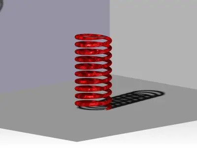 Old red spring Free 3D model