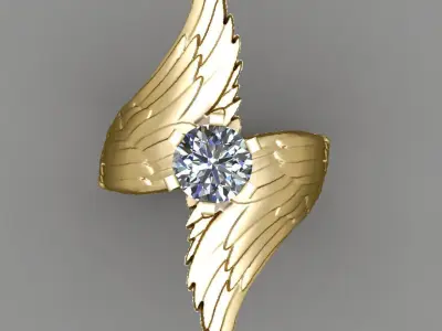 Antique Wing Ring 3D print model