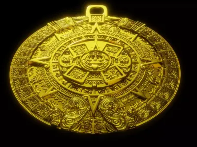 Aztec sun calendar Piedra del Sol 3D print model purchase