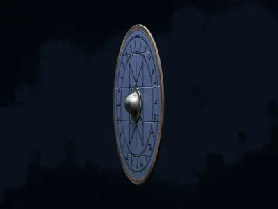 Viking shield 6 - Freshforged Low-poly 3D model