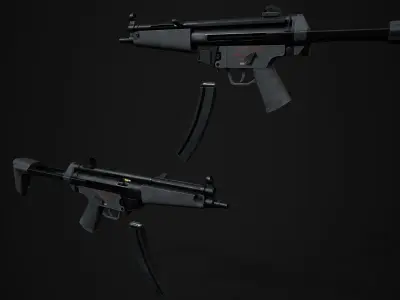 Heckler  Koch MP5 Low-poly 3D model