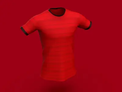 Male Jersey Template - football T shirt and shorts -with manikin 3D model