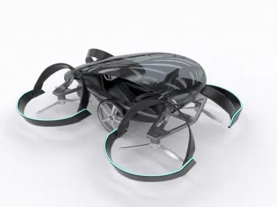 SkyDrive Toyota drone taxi concept 3d model Vray 3D model