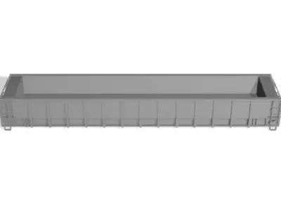 HO Norfolk Southern M-272 MOW Crosstie Gondola  3D print model