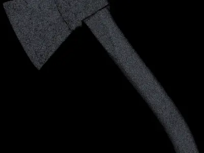 Hatchet High Poly axe with wooden handle 3D model