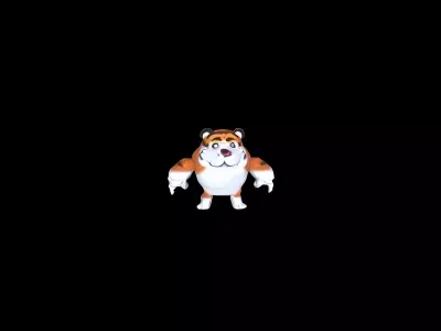 A cute tiger Free 3D model