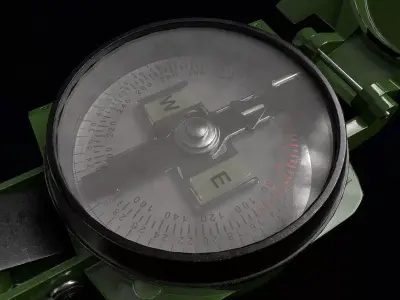 Tritium Lensatic Compass Low-poly 3D model