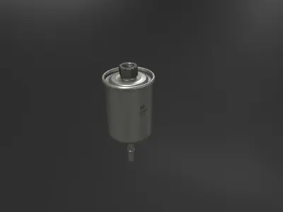 Fuel Filter and Box 9x9x15cm Low-poly 3D model