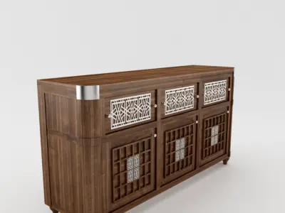 Antique Sideboard Low-poly 3D model