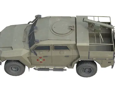 Novator Light Armored Vehicle Low-poly 3D model