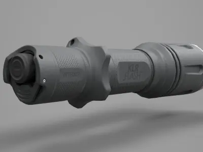 Game Ready Tactical Flashlight Low-poly 3D model