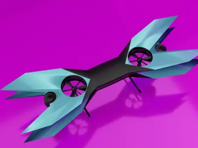 Xblade Hoverboard Low-poly 3D model