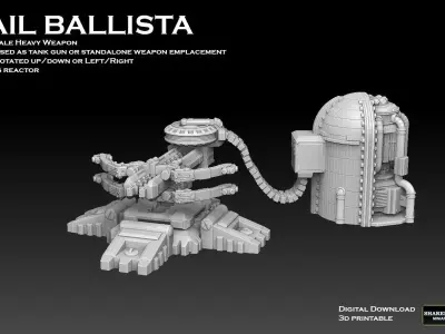 Rail Gun Ballista 3D print model