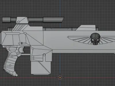m35 galaxy Lasgun 3D model Low-poly 3D model