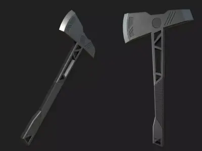 Modern axe Low-poly 3D model purchase