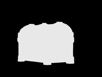 Medieval chest Low-poly 3D model