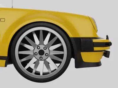 RIM-JANT silver wheel Low-poly 3D model