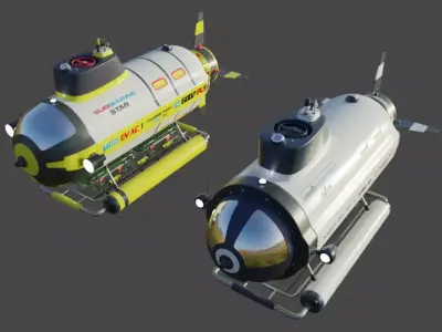 submarine 3D model by 3d-graphic-abdo from CGTrader