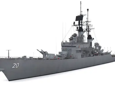 CG 20- USS Richmond K Turner Low-poly 3D model