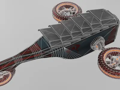 Sci-fi drone Low-poly 3D model from CGTrader