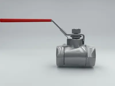 Valve ball handle Low-poly 3D model