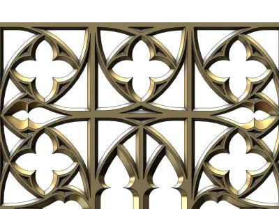 Gothic Ornament for plaster and wood working 3D print model