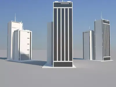 Industrial Building 01 Low-poly 3D model