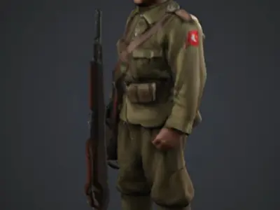Turk askeri Turkish soldier 3D print model