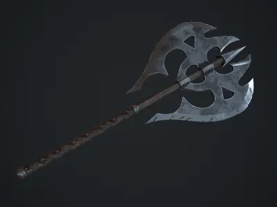Axe Fantasy Game 3d model Low-poly 3D model Low-poly 3D model shop