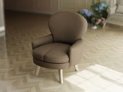 Furniture Accent Chairs Bohemian 020 Low-poly 3D model