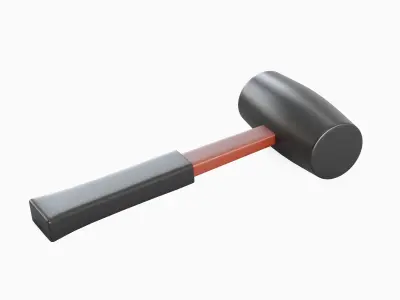Rubber Mallet 02 3D model