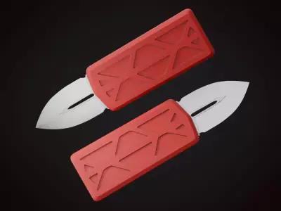 Knife 2 B Low-poly 3D model