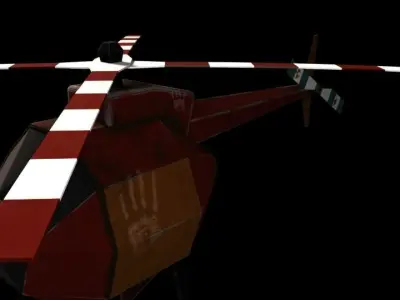 Helicopter Low poly  Low-poly 3D model