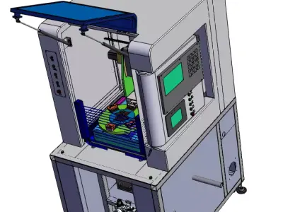Fully Automatic Milling Machine for Gate Removal  3D model