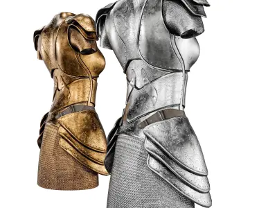 Women Medieval Armor Low-poly 3D model